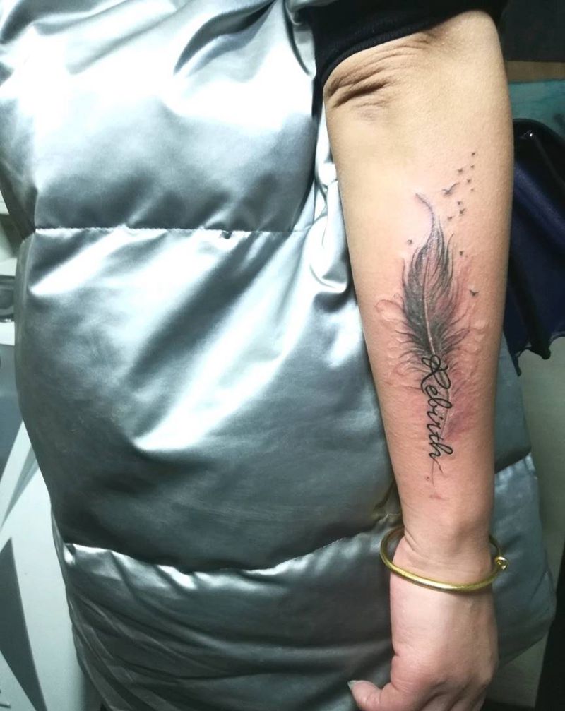 新生命羽毛纹身图片