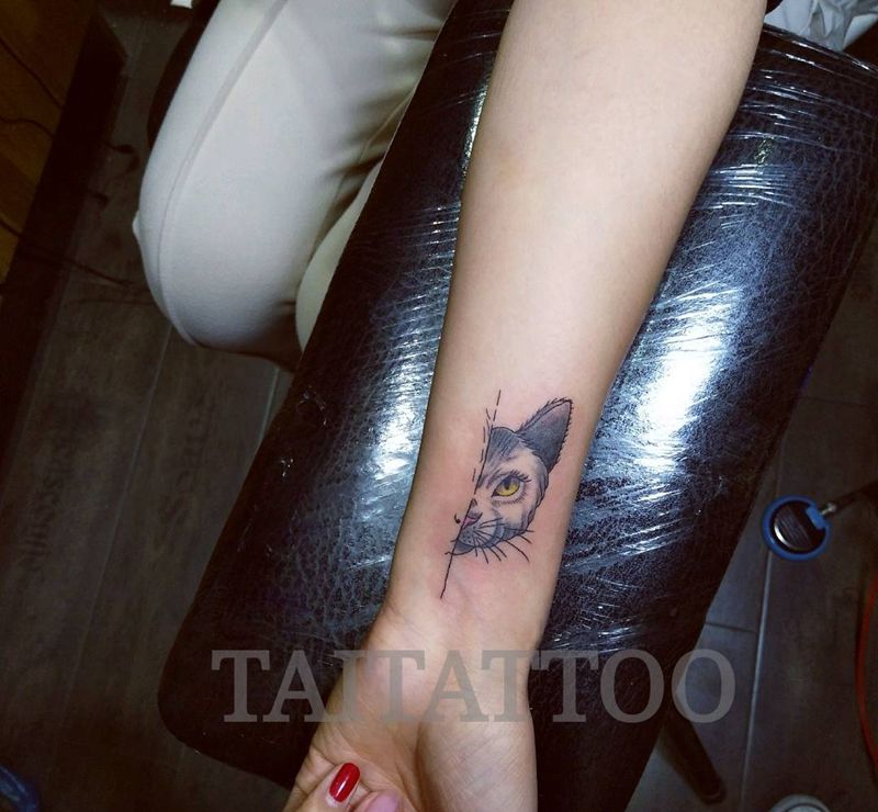 我們一起學貓叫纹身图片