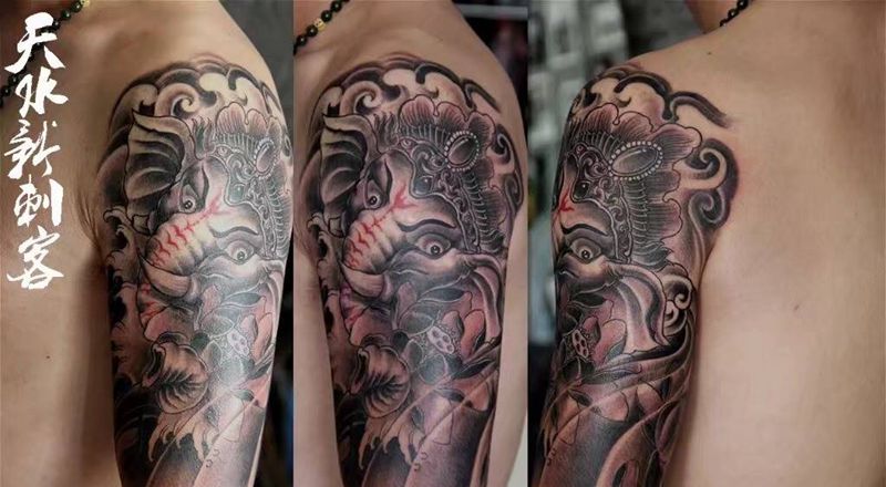 象神纹身图片