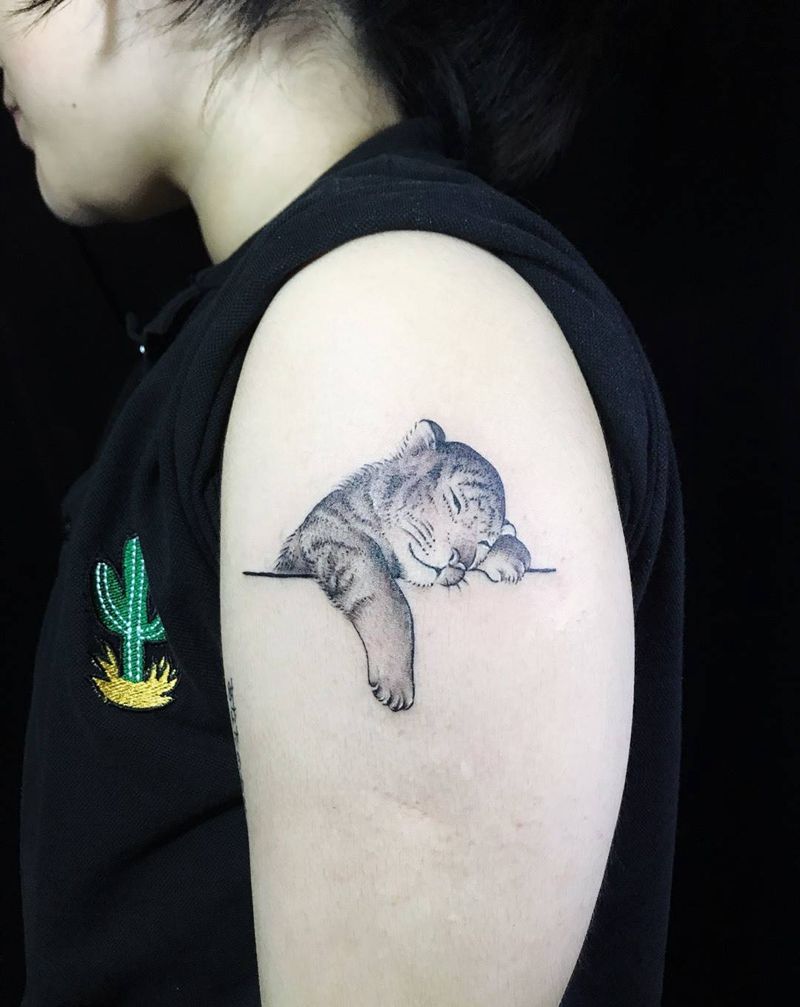 小老虎纹身图片