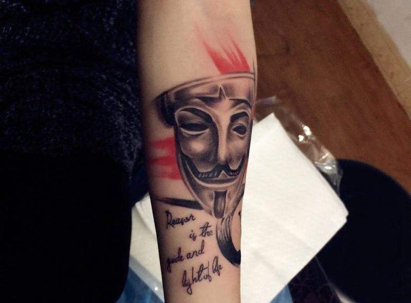 V字仇杀队纹身图片