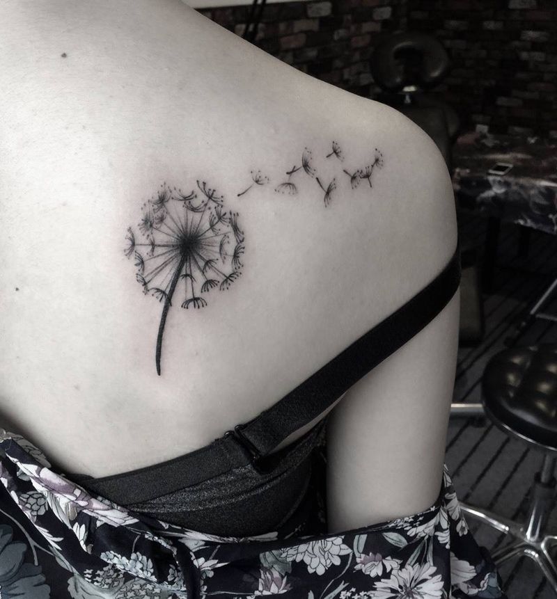 蒲公英纹身图片