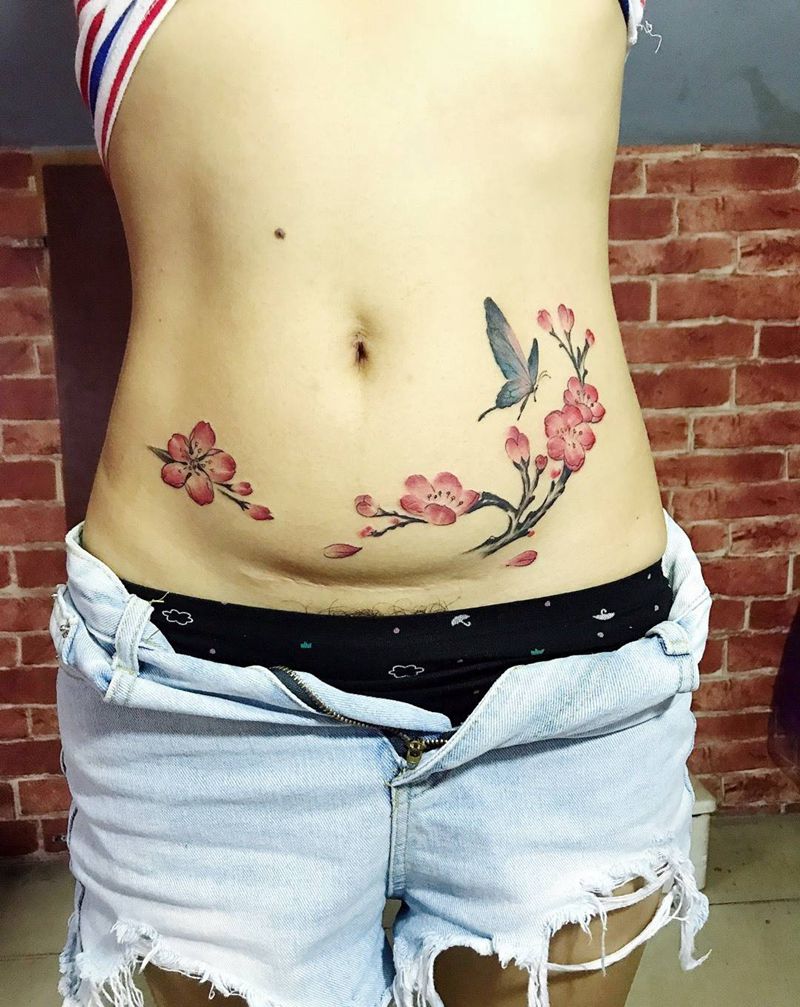 疤痕遮盖纹身图片