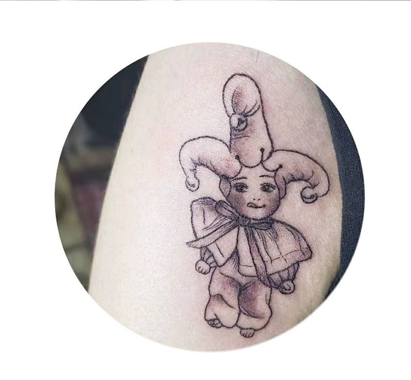 缘分天使纹身图片_手臂纹身图案