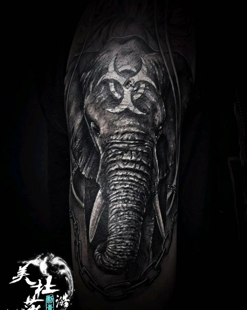 象神纹身图片