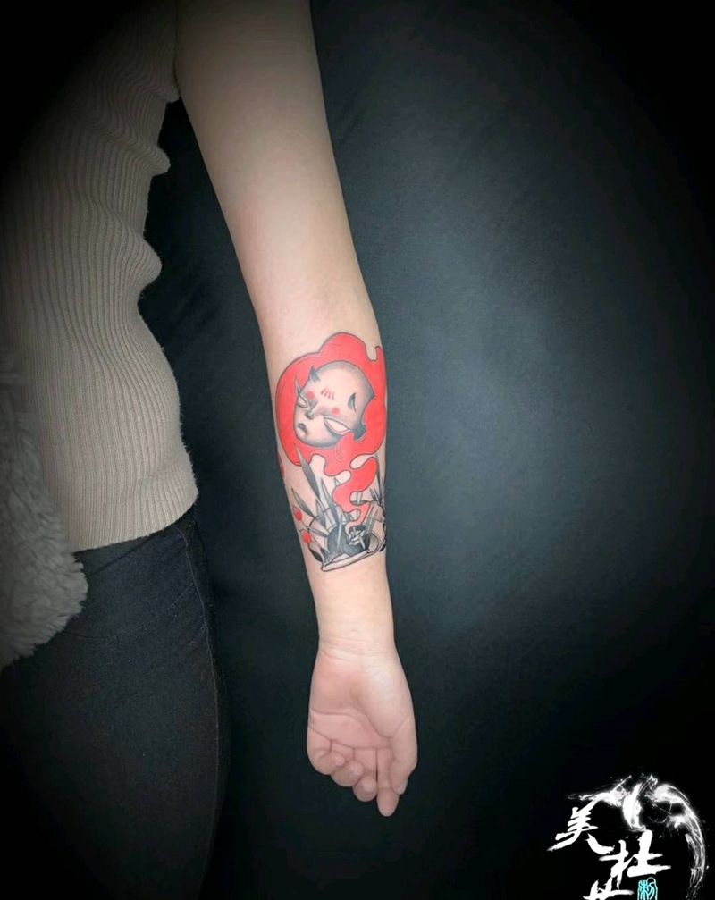 小恶魔纹身图片