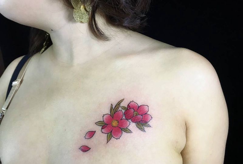 樱花纹身图片