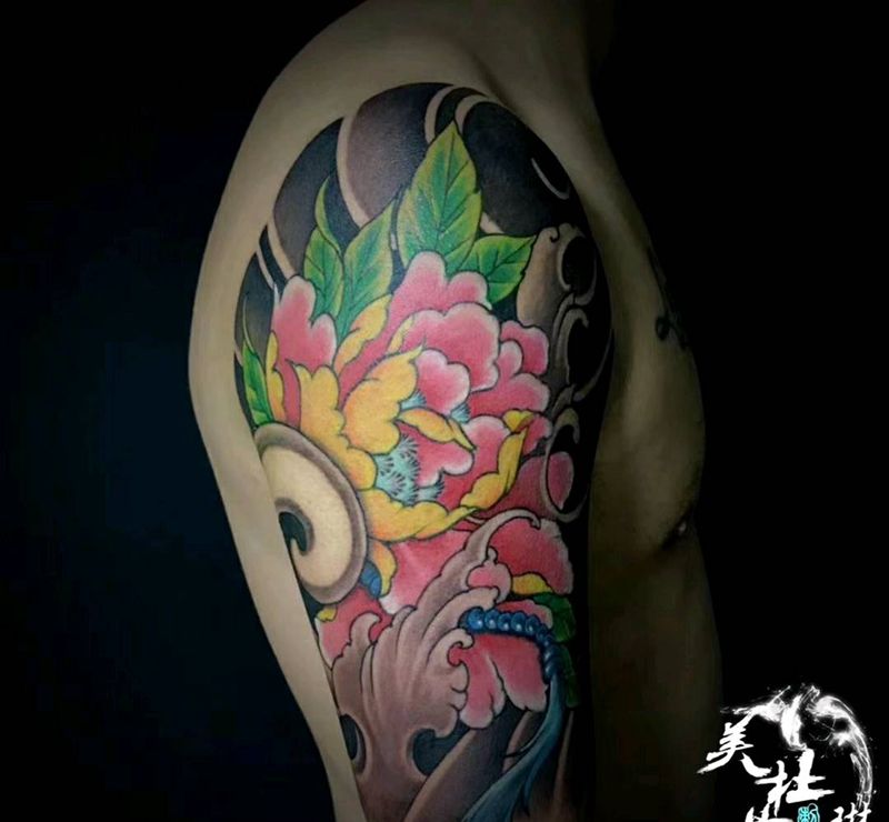 牡丹纹身图片