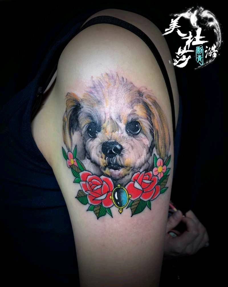 狗狗纹身图片