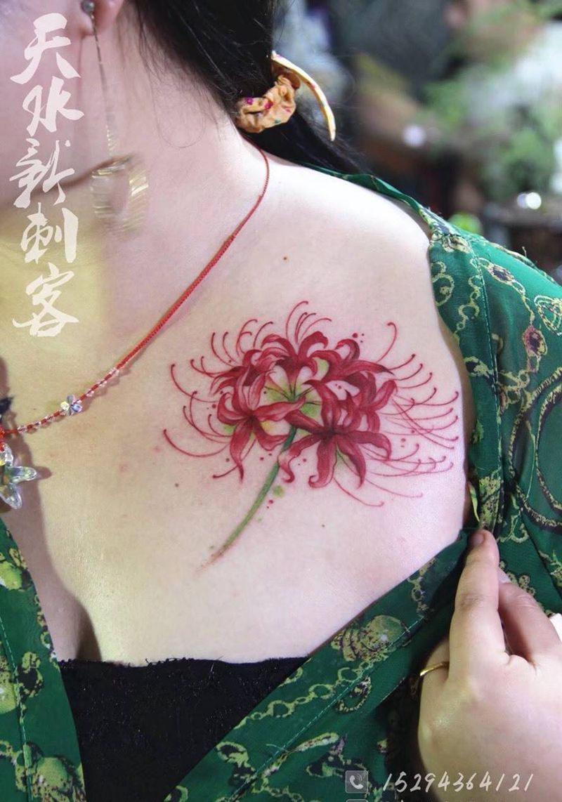 彼岸花纹身图片