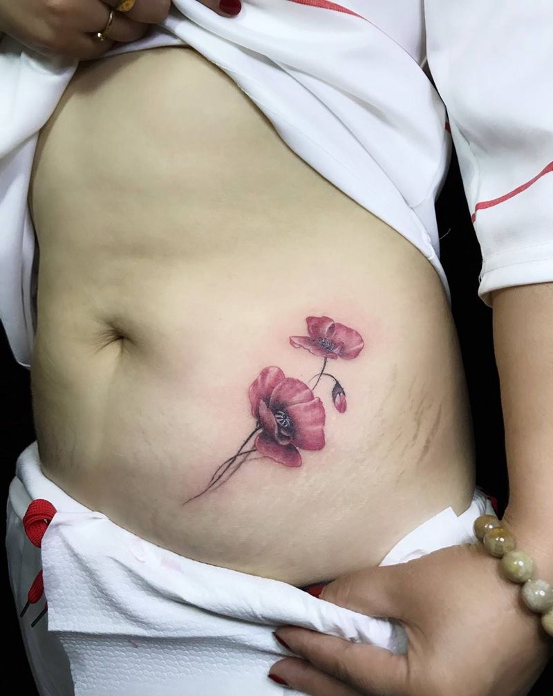 罂粟花纹身图片