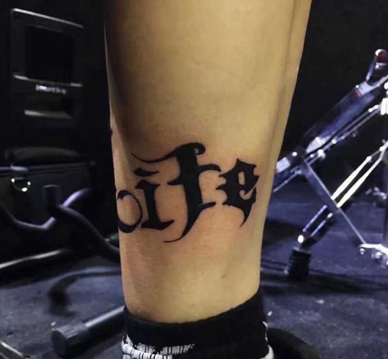 字体纹身图片_字符纹身图案