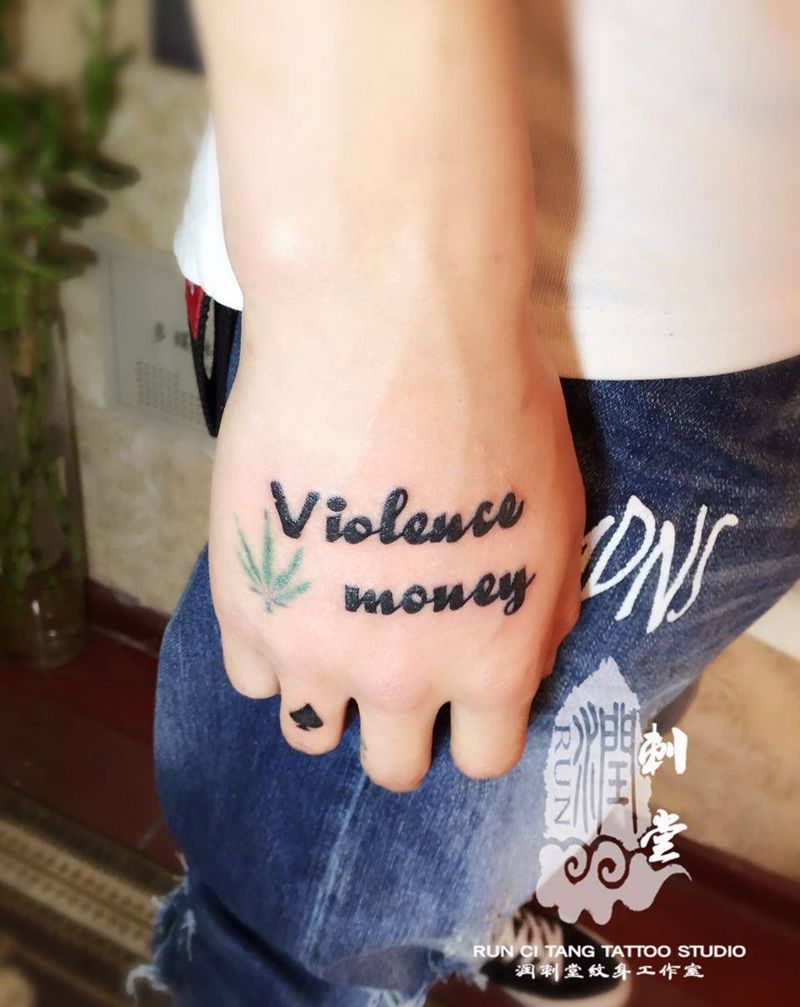 润刺青出品#字母#谢谢信任纹身图片_成品手部欧美字符纹身图案