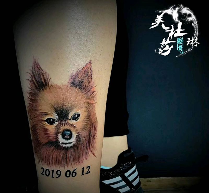 小琳作品纹身图片_腿部纹身图案