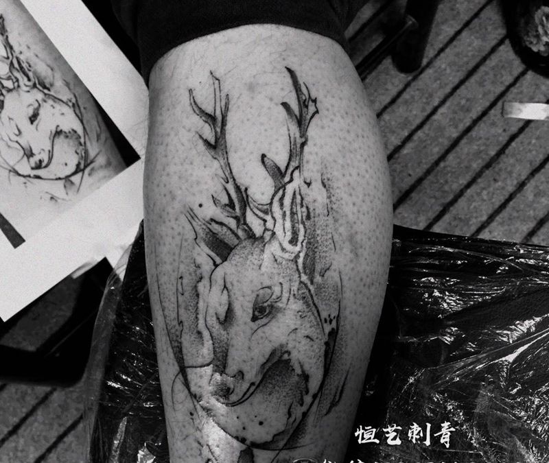 福鹿纹身图片