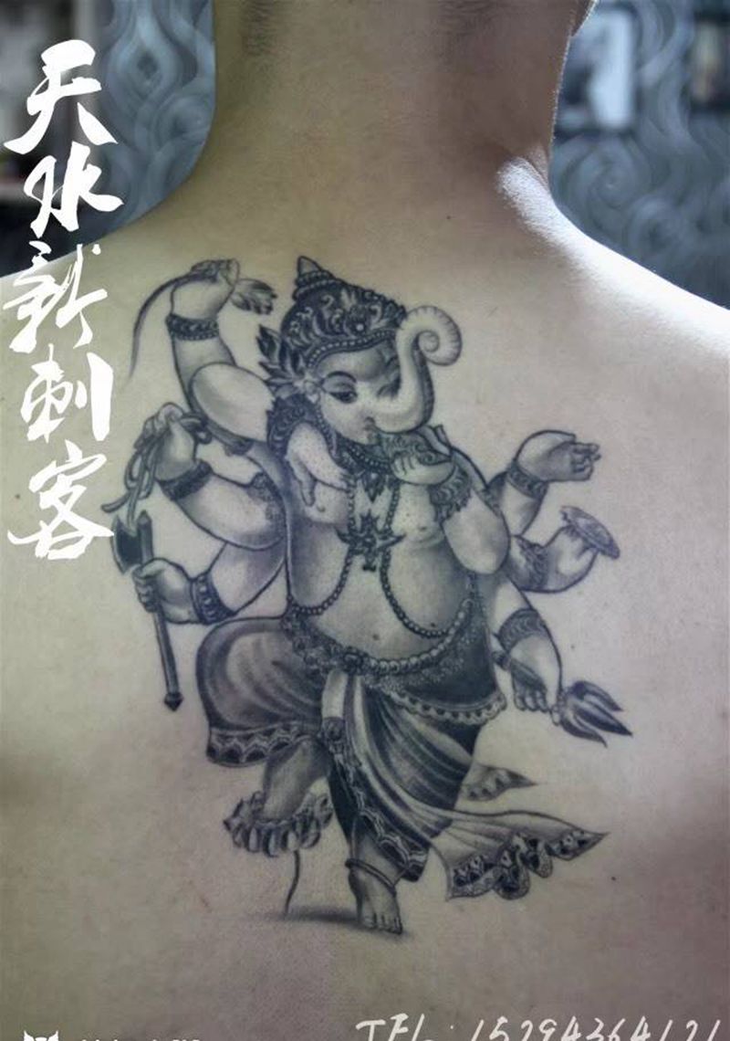 恢复象神纹身图片