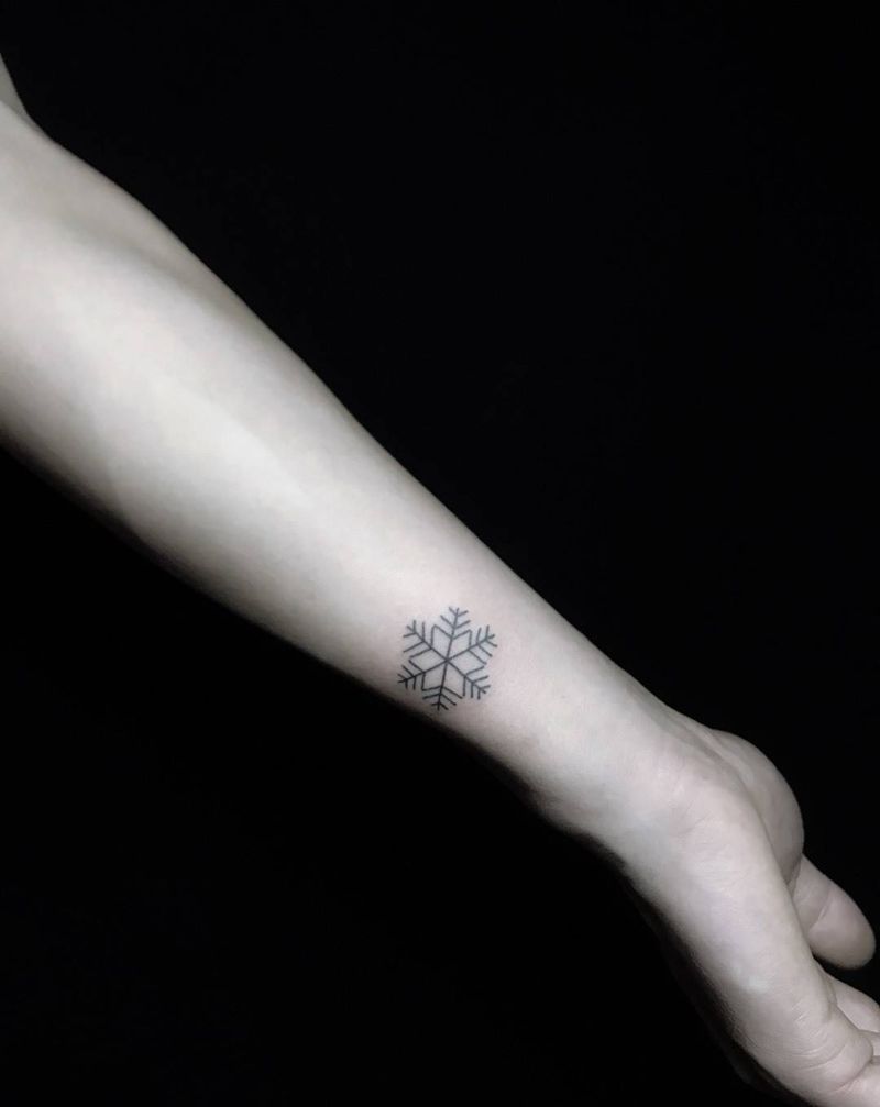 雪花纹身图片