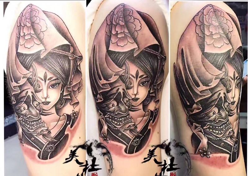 艺妓纹身图片