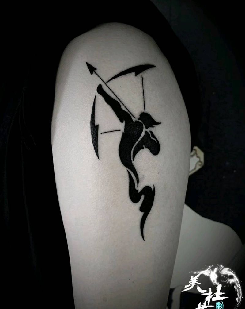 射手座纹身图片_手臂图腾纹身图案
