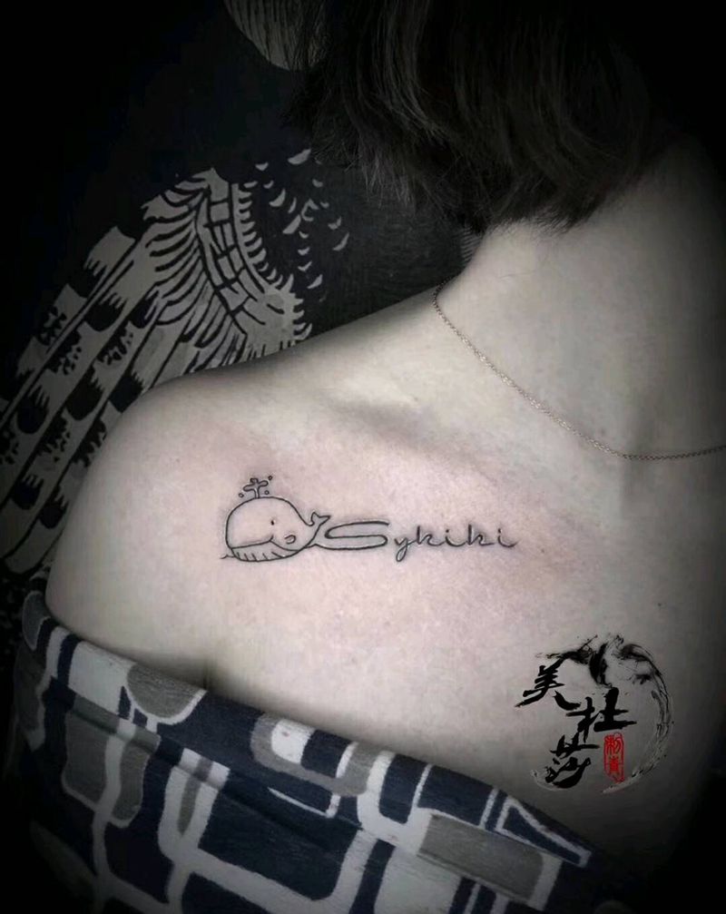 小字母纹身图片_颈部清新原创成品纹身图案