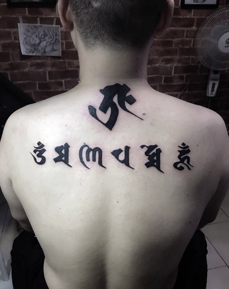 六字真言纹身图片