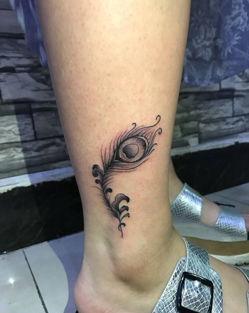 孔雀羽毛纹身图片