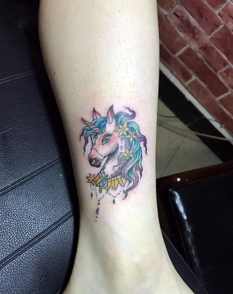 独角兽纹身图片