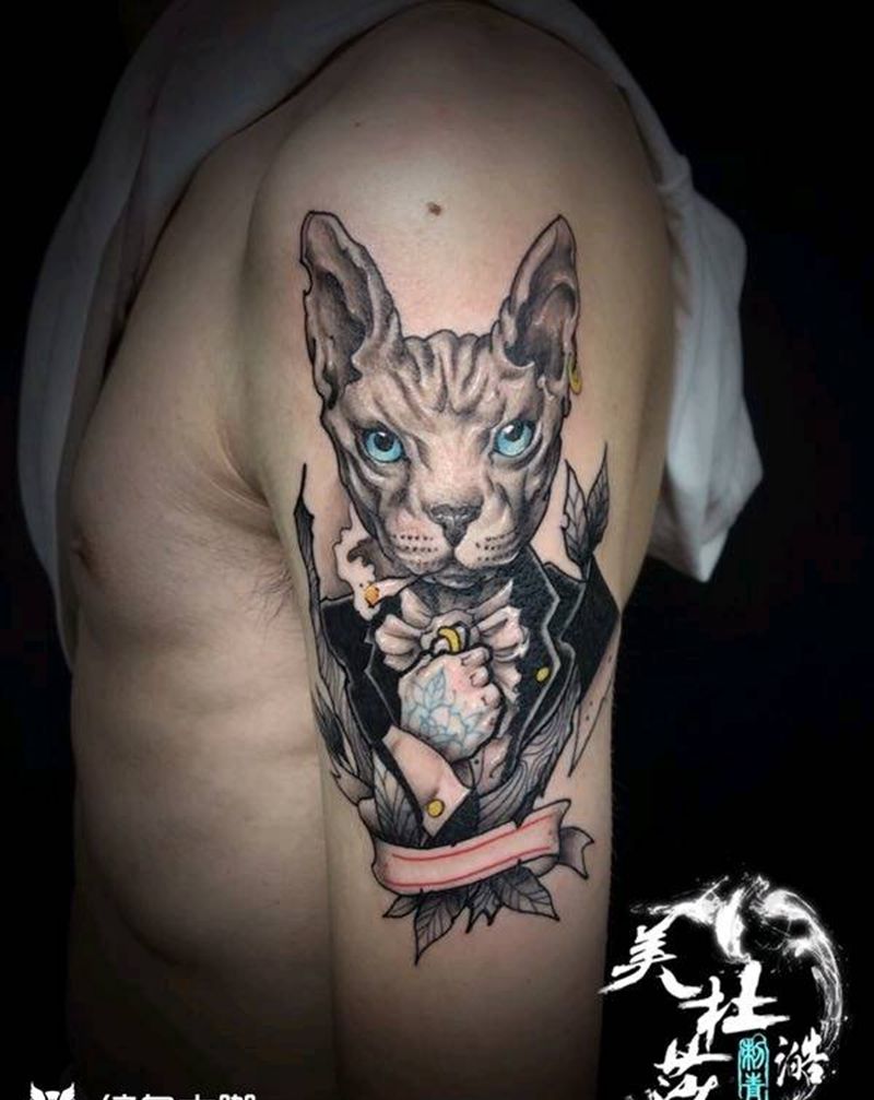 斯芬克斯纹身图片