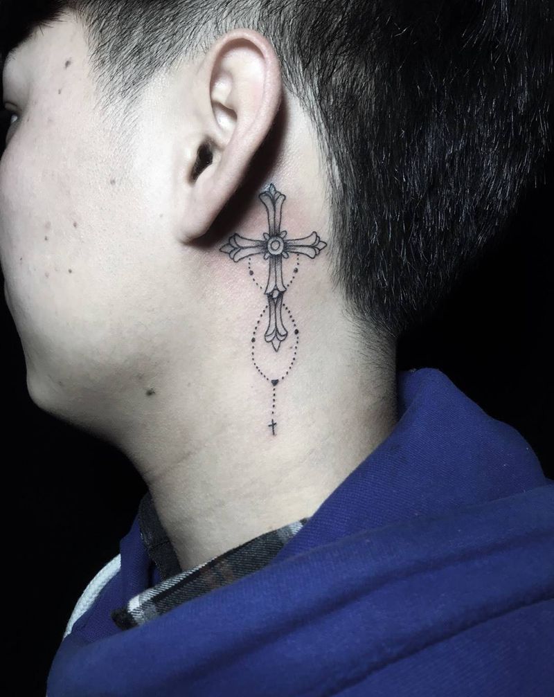 十字架纹身图片
