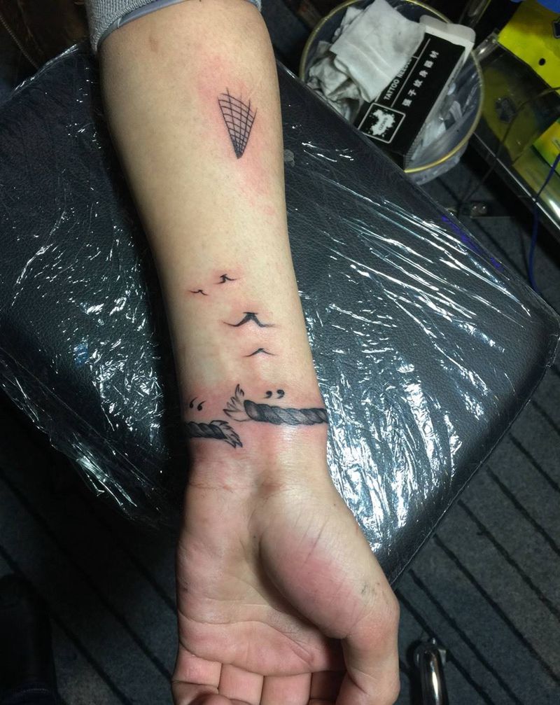 手绳纹身图片