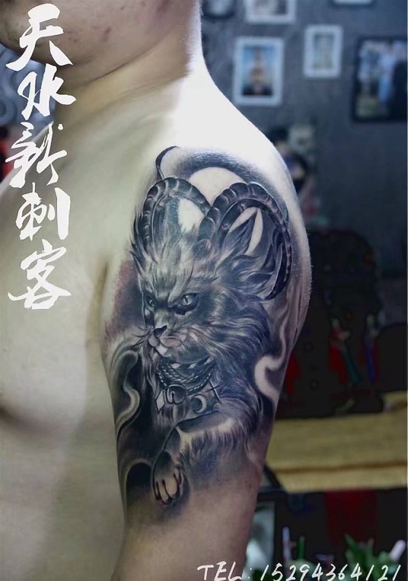 三眼兽纹身图片