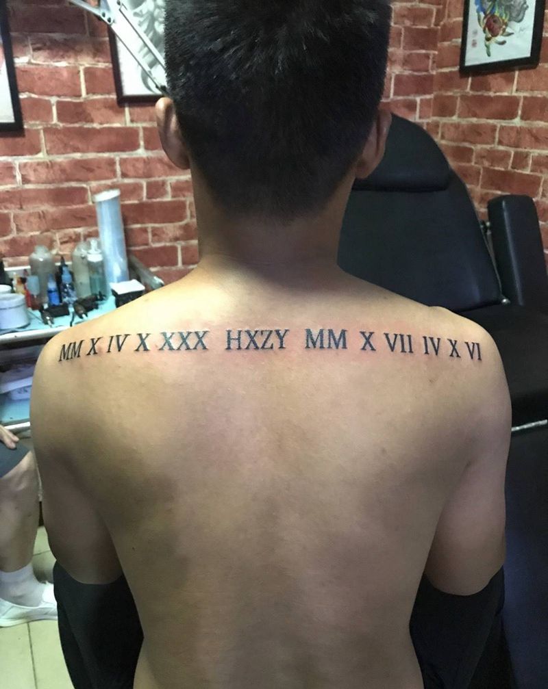 罗马数字纹身图片