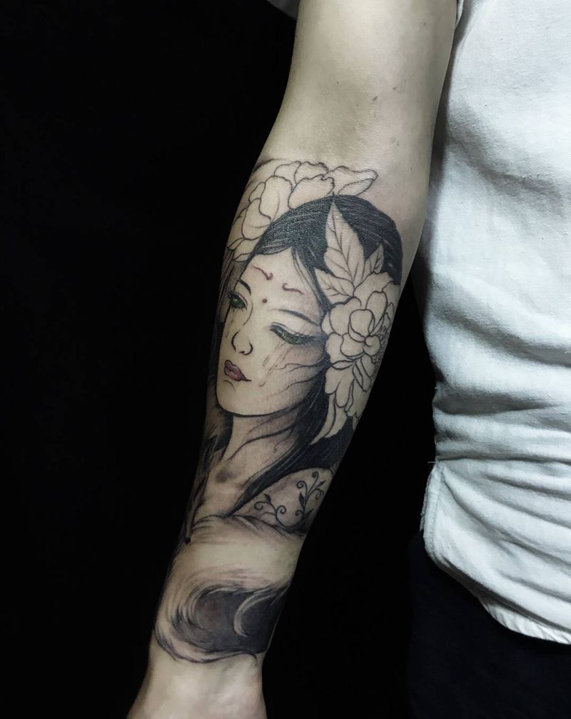 未完成纹身图片