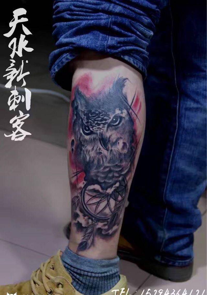 猫头鹰纹身图片