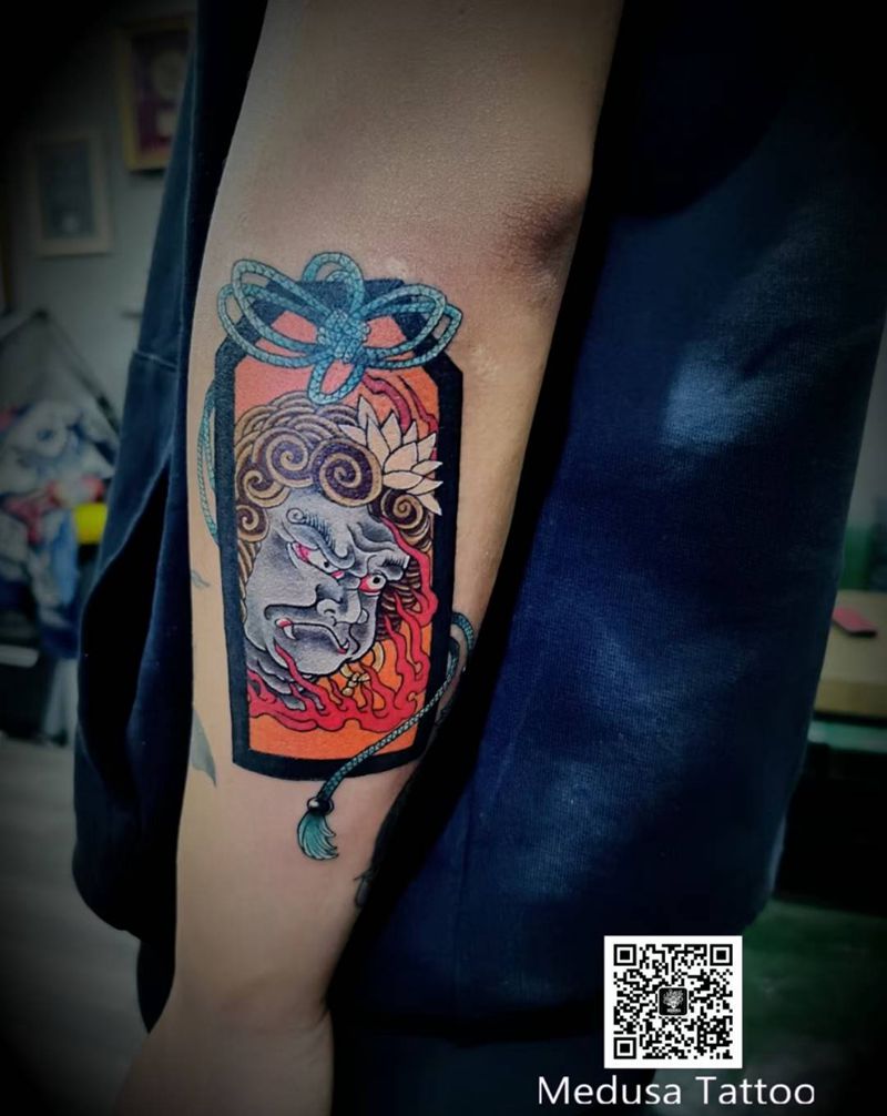 御守纹身图片_手臂纹身图案