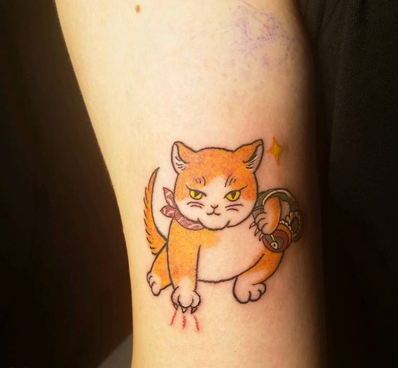 小毛毛纹身图片_手臂纹身图案