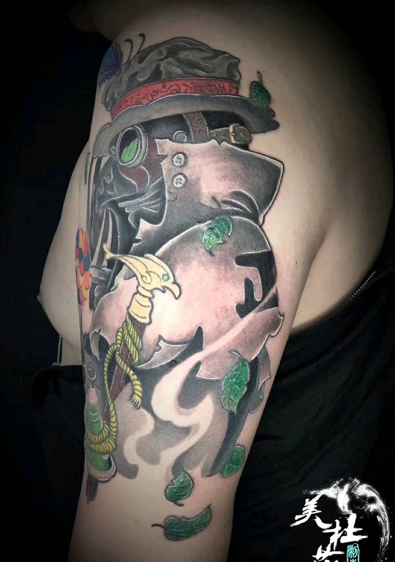 大公鸡纹身图片