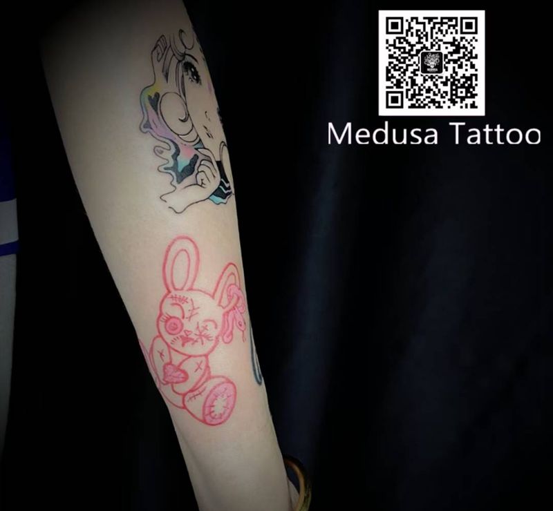 小清新纹身图片_手臂New School纹身图案