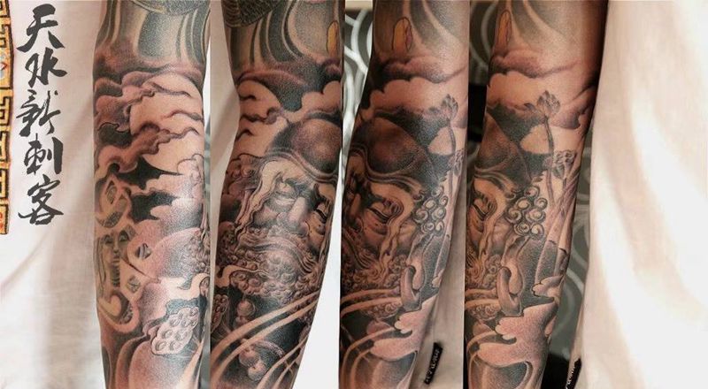 达摩纹身图片