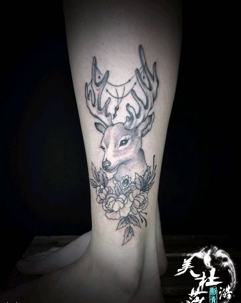鹿纹身图片