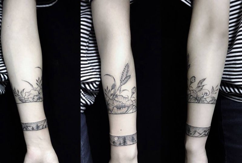 疤痕遮盖纹身图片