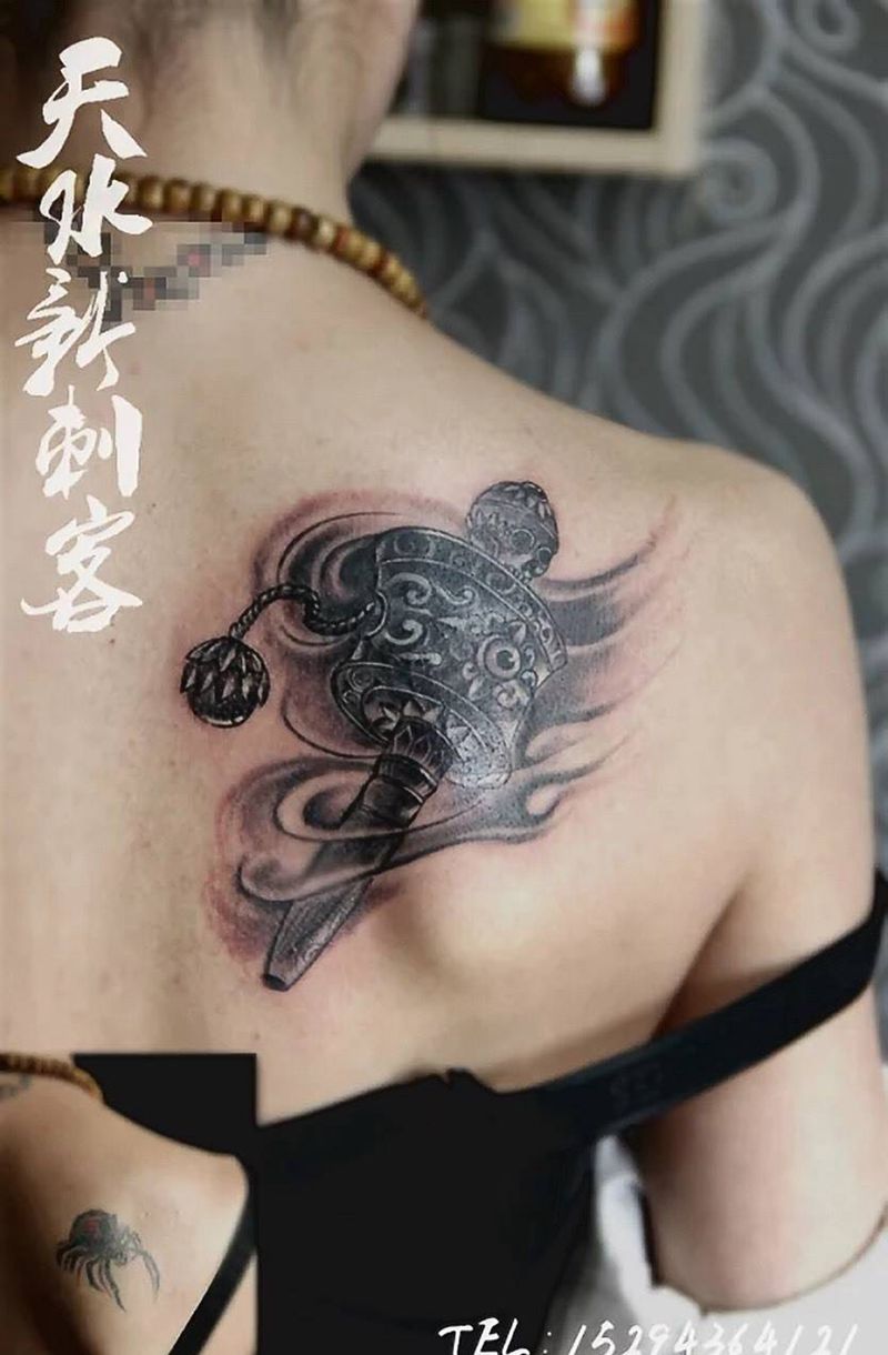转经筒纹身图片