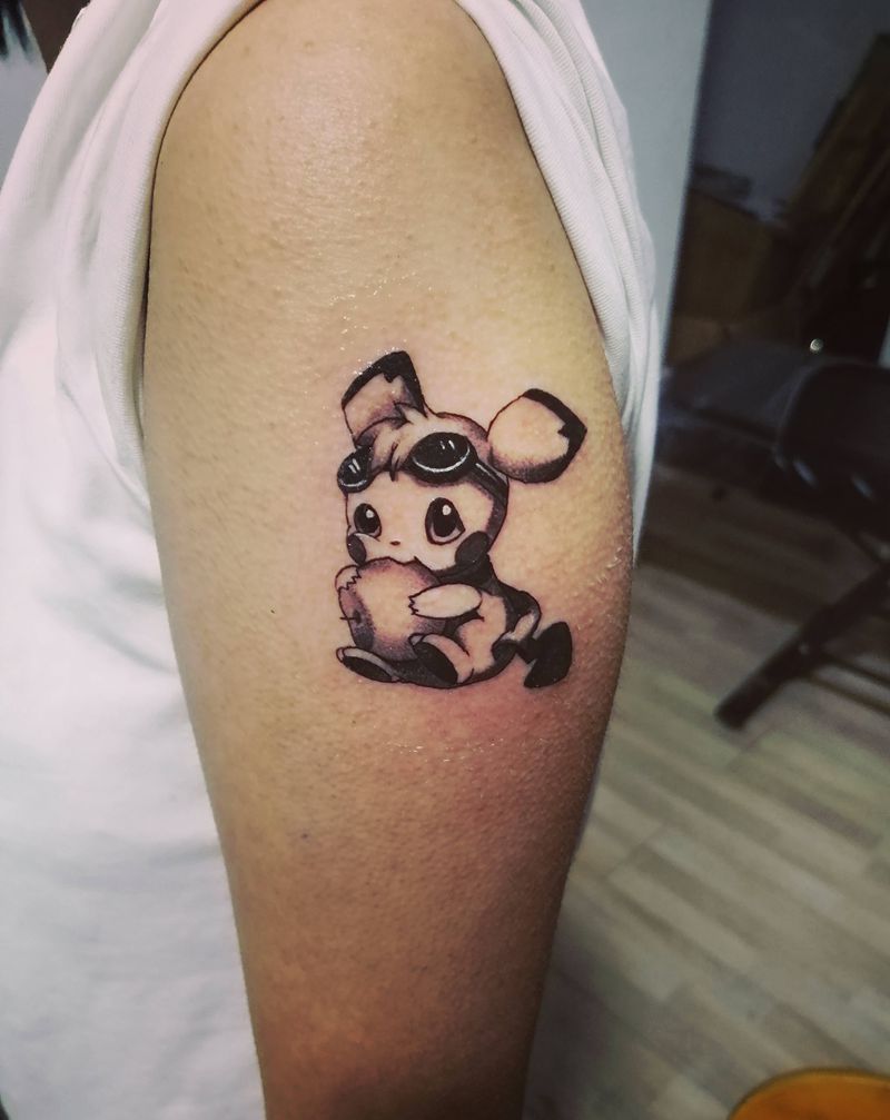 皮卡丘纹身图片_手臂动漫人物纹身图案