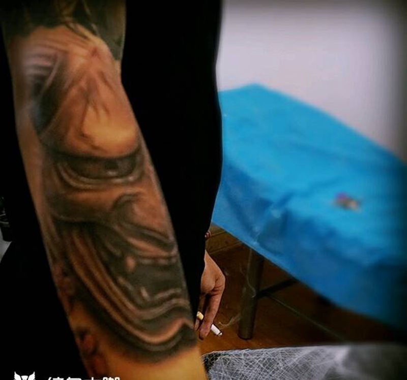 般若包小臂纹身图片