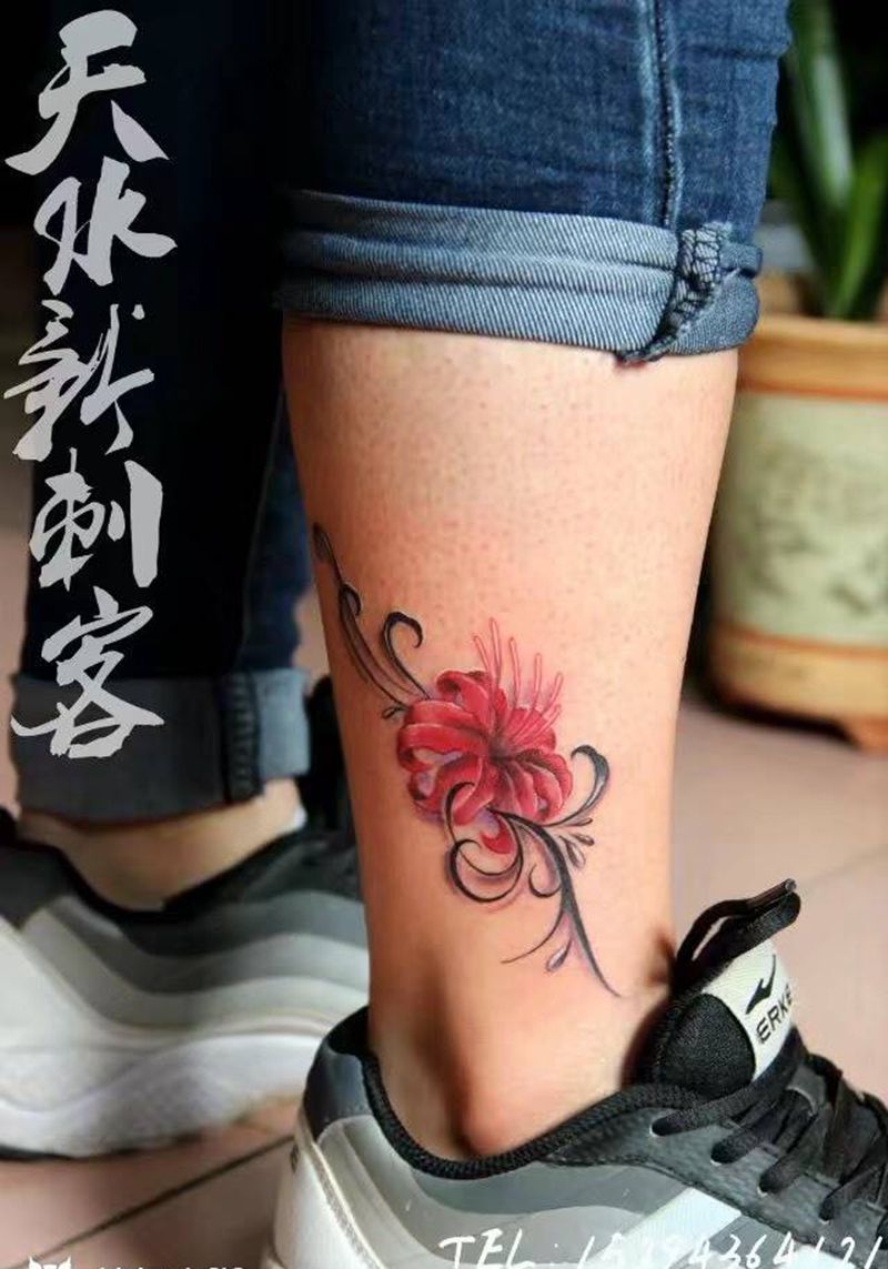 彼岸花纹身图片