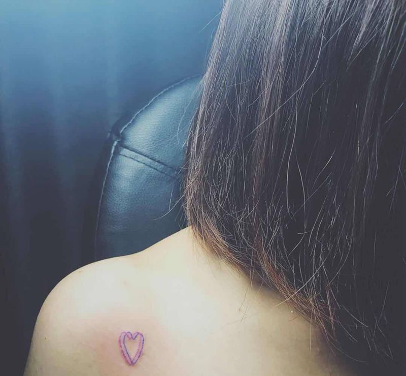 小心心纹身图片