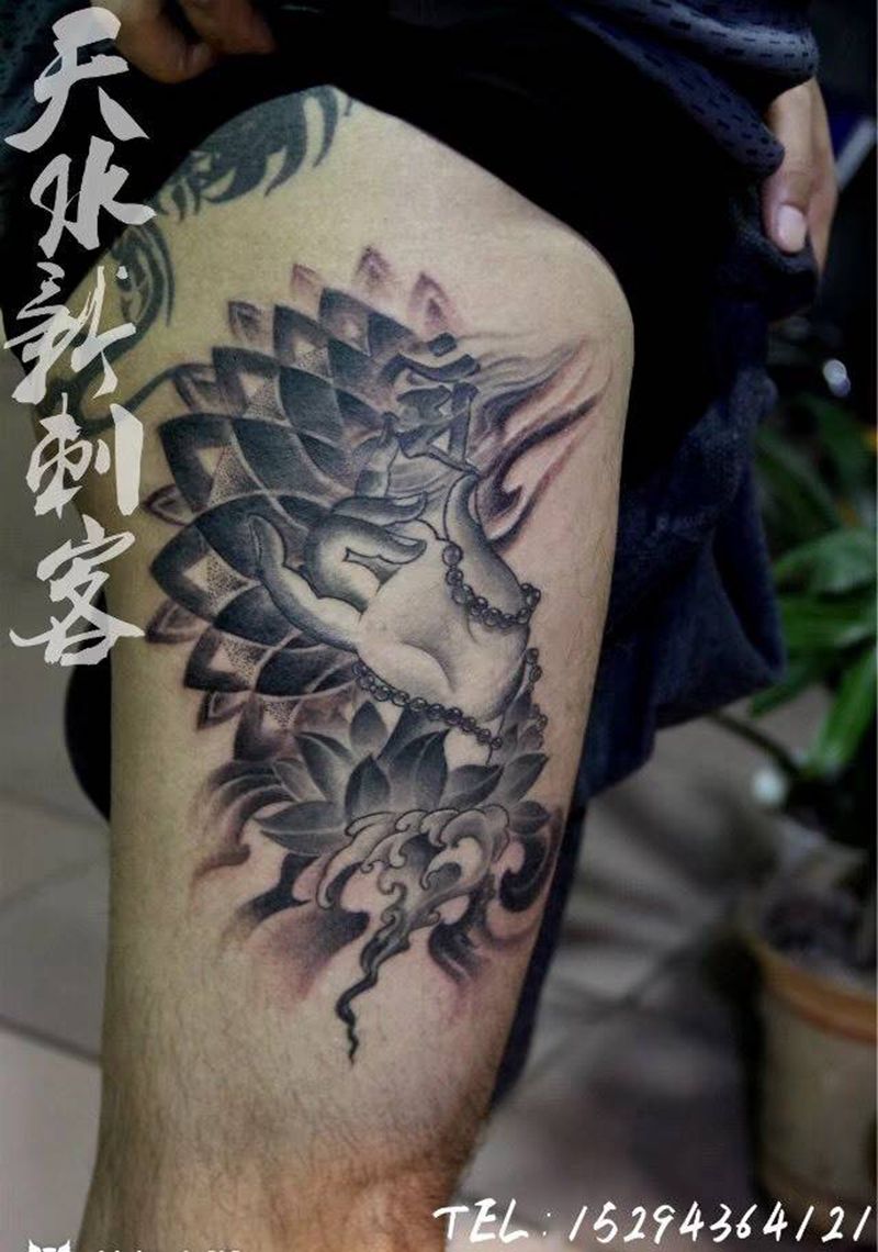 佛手纹身图片