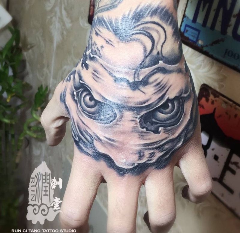 欧美手部纹身图片_成品手臂手部欧美鬼神动物宗教人物纹身图案