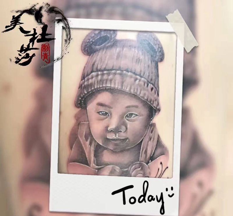 肖像。纹身图片_成品手臂肖像人物原创纹身图案