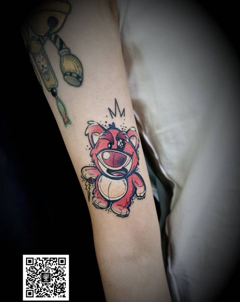 熊纹身图片_手臂New School纹身图案